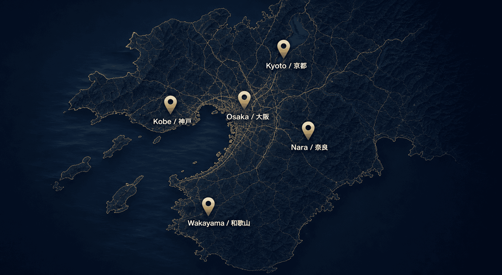 SEIKIの関西対応エリア地図